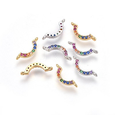 Brass Cubic Zirconia Links ZIRC-E162-13-1