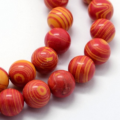 Synthetic Malachite Beads Strands X-G-I199-32-8mm-A-1