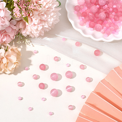 190Pcs 4 Styles Cat Eye Beads GLAA-PA0001-40A-1