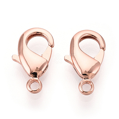 Brass Lobster Claw Clasps KK-YW0004-01C-RG-1