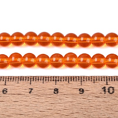 Transparent Glass Beads Strands GLAA-T032-T6mm-25-1