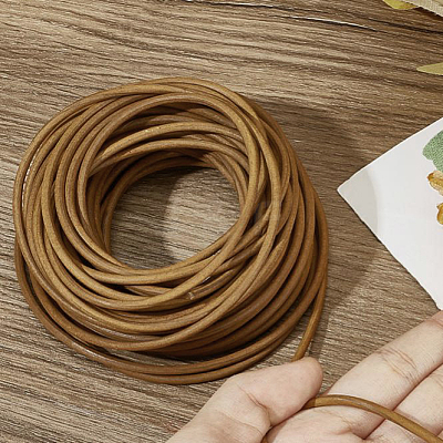 10M Round Leather Beading Cord WL-GF0001-23B-01-1