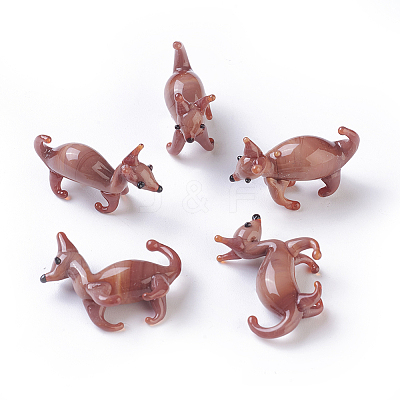 Handmade Lampwork Puppy Home Display Decorations LAMP-L075-019-1