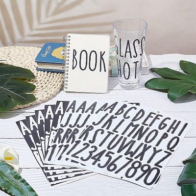 12 Sheets 2 Colors PVC Self-adhesive Label Stickers DIY-HY0001-01-1