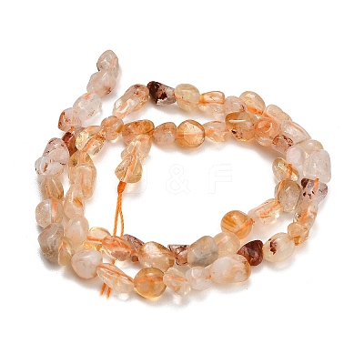 Heated Natural Citrine Beads Strands G-D108-A03-03-1