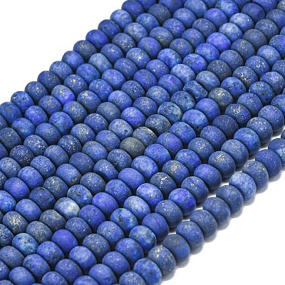 Dyed Natural Lapis Lazuli Beads Strands G-P575-A46-8x5mm-02-1