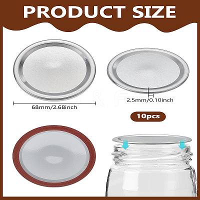 10Pcs Tinplate Bottle Caps IFIN-LP0001-31A-1