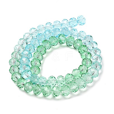 Transparent Painted Glass Beads Strands X1-DGLA-A034-T8mm-A16-1