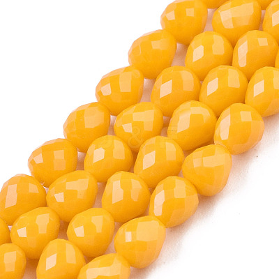 Opaque Solid Color Glass Beads Strands GLAA-N045-002-A05-1