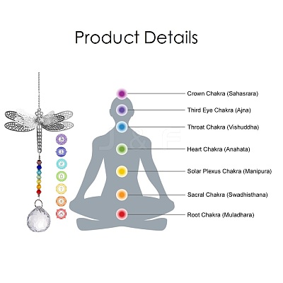 Crystals Chandelier Suncatchers Prisms Chakra Hanging Pendant AJEW-I040-15P-1