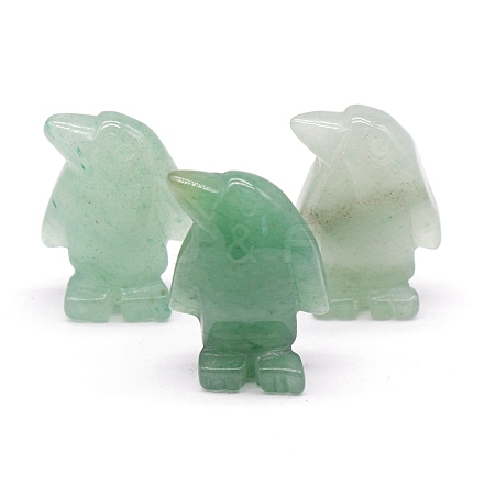 Natural Green Aventurine Carved Healing Penguin Figurines PW-WG12060-04-1