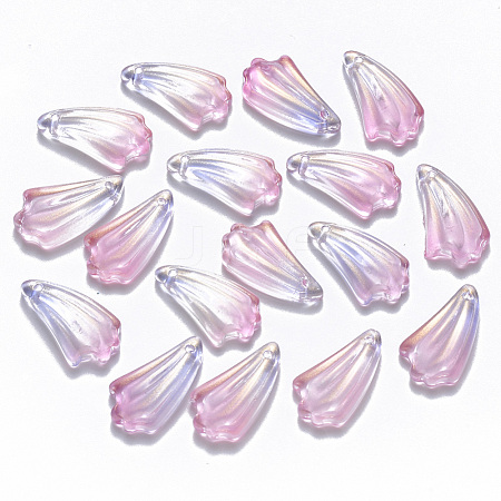 Two Tone Transparent Spray Painted Glass Pendants GLAA-T016-24A-1