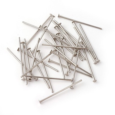 Tarnish Resistant 304 Stainless Steel Flat Head Pins STAS-G185-07P-0.7x16mm-1