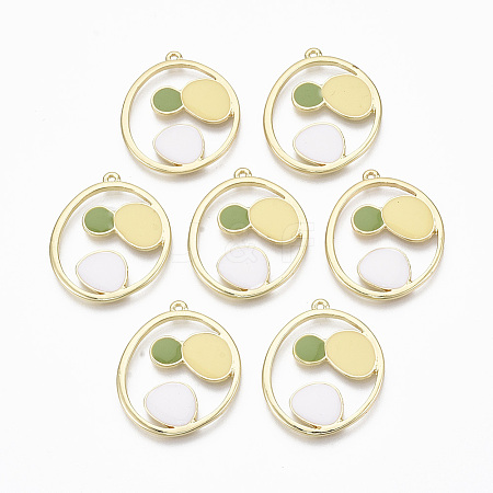 Alloy Enamel Pendants ENAM-S122-024-NR-1