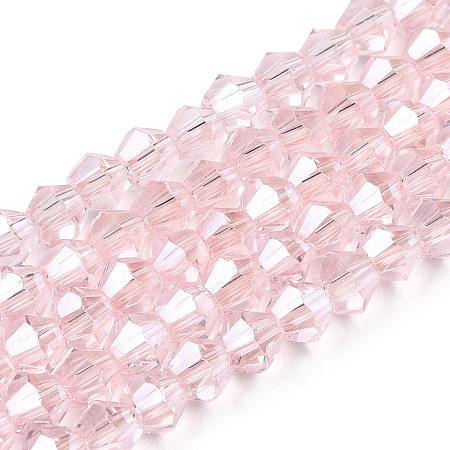 Transparent Electroplate Glass Beads Strands GLAA-F029-2mm-C26-1