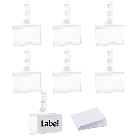 Rectangle Reusable Plastic Shelf Label Holders ODIS-WH0043-56A-1