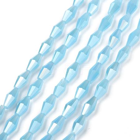 Opaque Glass Beads Strands GLAA-P001-04A-03-1