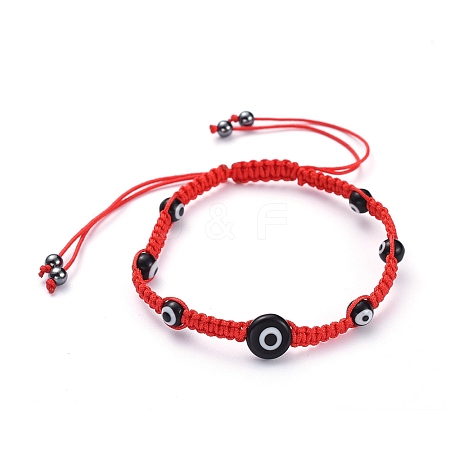 Adjustable Nylon Thread Braided Bead Bracelets BJEW-JB05292-03-1