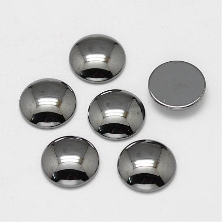 Non-magnetic Synthetic Hematite Cabochons G-P162-05-10mm-1