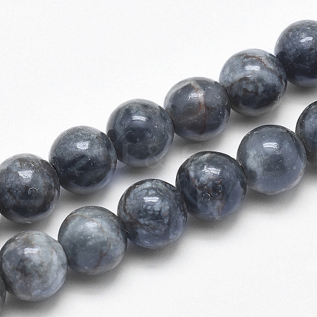 Natural Marble Beads Strands G-K211-6mm-B-1