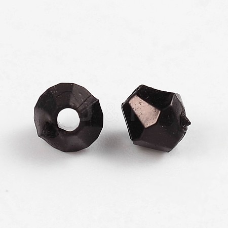 Faceted Bicone Transparent Acrylic Beads LS-DBB4mm10-1