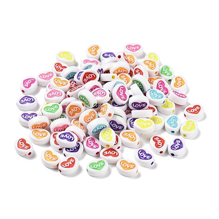 Opaque Acrylic Beads OACR-A027-05-1