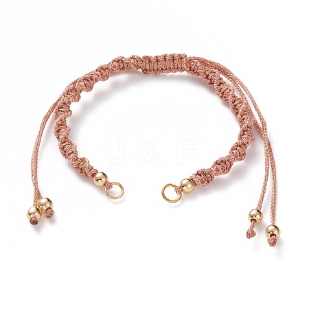 Adjustable Polyester Braided Cord Bracelet Making AJEW-JB00848-03-1