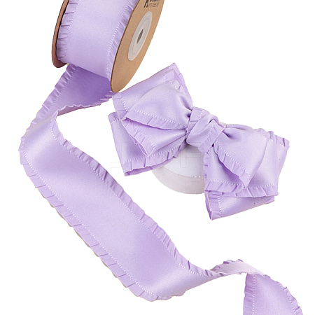 10 Yards Polyester Ruffled Ribbons PW-WG29113-14-1