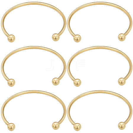 Beebeecraft 6Pcs Rack Plating Brass Cuff Bangle Making KK-BBC0013-98-1