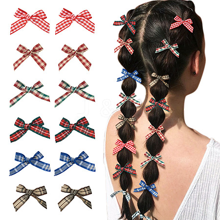30Pcs 6 Colors Cloth Alligator Hair Clips PHAR-TA0001-18-1