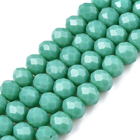 Opaque Solid Color Imitation Jade Glass Beads Strands EGLA-A044-P6mm-D31-1