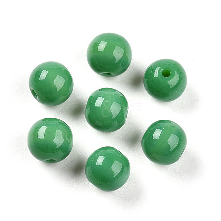 Opaque Solid Color Glass Beads X1-GLAA-N007-8mm-A10-1