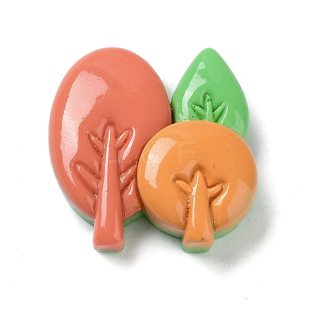 Autumn Theme Opaque Resin Cabochons LS-CRES-A055-01G-1