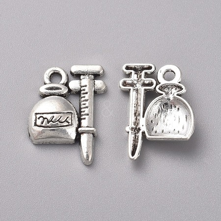 Tibetan Style Alloy Pendants TIBEP-WH0002-08AS-1