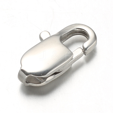 Non-Tarnish 304 Stainless Steel Lobster Claw Clasps X-STAS-F094-05E-P-1