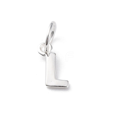 925 Sterling Silver Letter Charms STER-C012-01S-L-1