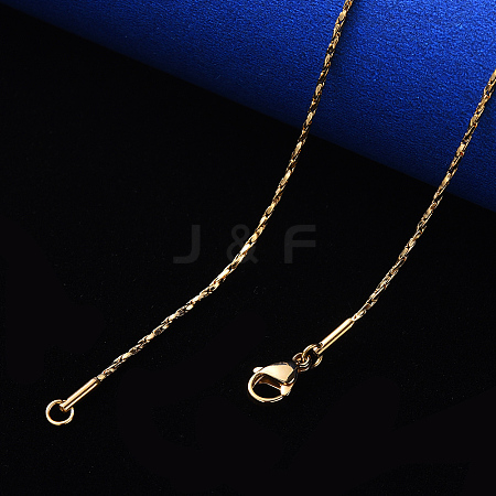 PVD Vacuum Plating 304 Stainless Steel Coreana Chain Necklace NJEW-S420-006B-G-1