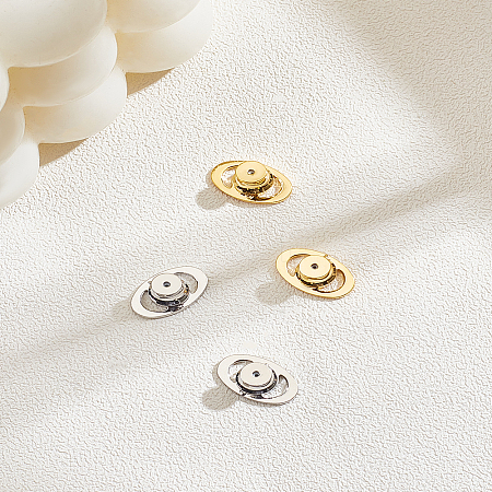 4Pcs 2 Colors Brass Ear Nuts KK-LP0002-08-1