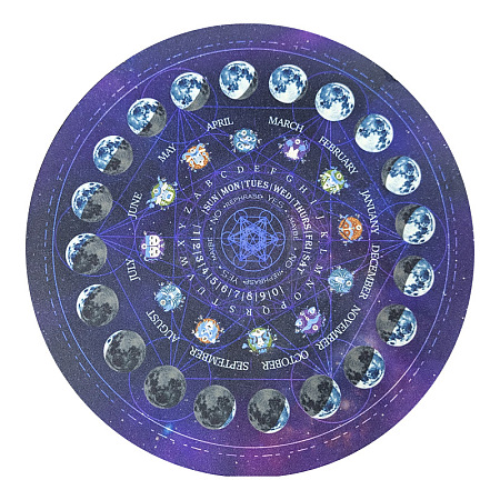 Round Eco-friendly Rubber Pendulum Altar Mats WICR-PW0008-16-1