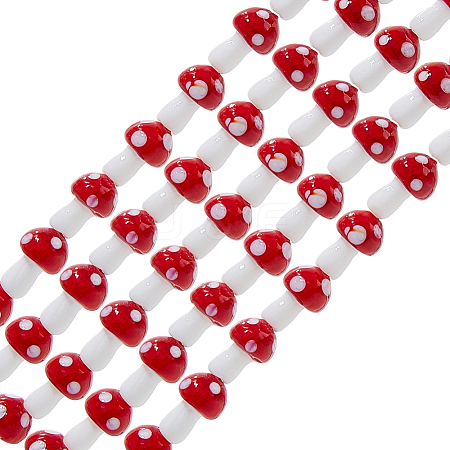 2 Strands Handmade Lampwork Beads Strands LAMP-DC0001-25-1