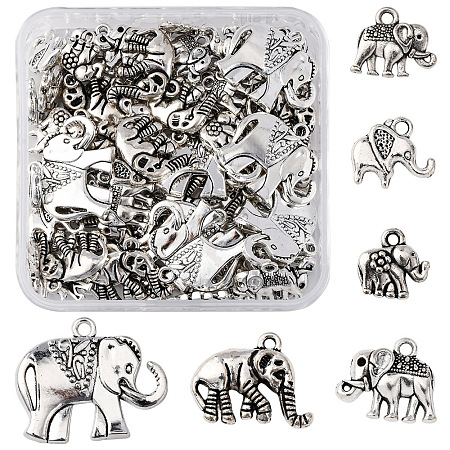 80Pcs Tibetan Style Alloy Pendants FIND-FS0003-65-1