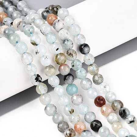 Dyed Natural White Jade Beads Strands G-T139-6mm-60-23-1