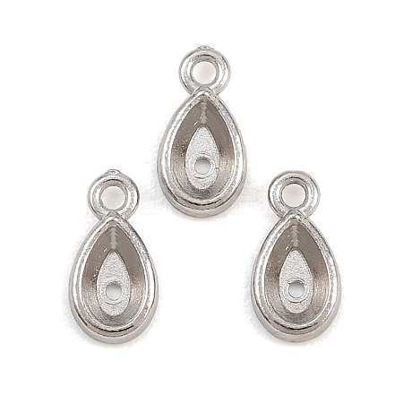 304 Stainless Steel Charm Rhinestone Settings SA-CBAC865-08F-P-1