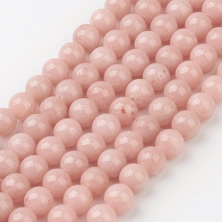 Natural Mashan Jade Round Beads Strands X-G-D263-6mm-XS22-1