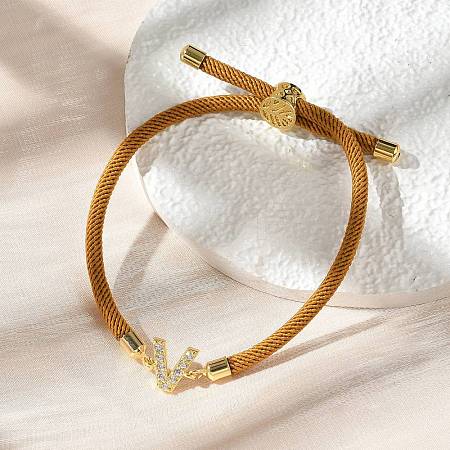 Adjustable Nylon Cord Bracelets BJEW-C096-01G-22-1