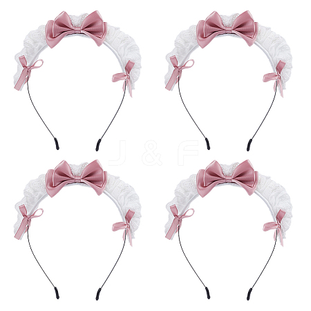 Cloth Bowknot Hair Bands for Women Girl OHAR-WH0029-12C-1