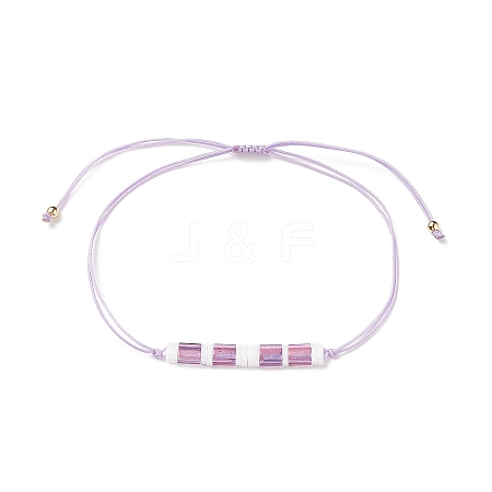 Glass Seed Link Bracelet BJEW-JB08894-02-1