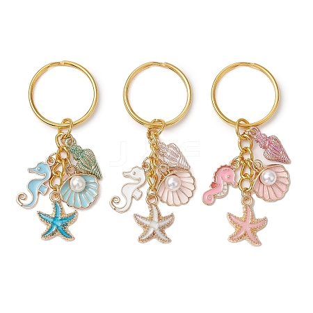 3Pcs Alloy Enamel Keychain KEYC-JKC01021-1