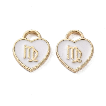(Defective Closeout Sale: Enamel Yellowing) Golden Alloy Enamel Charms ENAM-XCP0001-47A-1