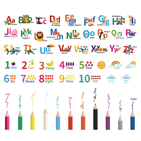 Translucent PVC Self Adhesive Wall Stickers STIC-WH0015-339-1